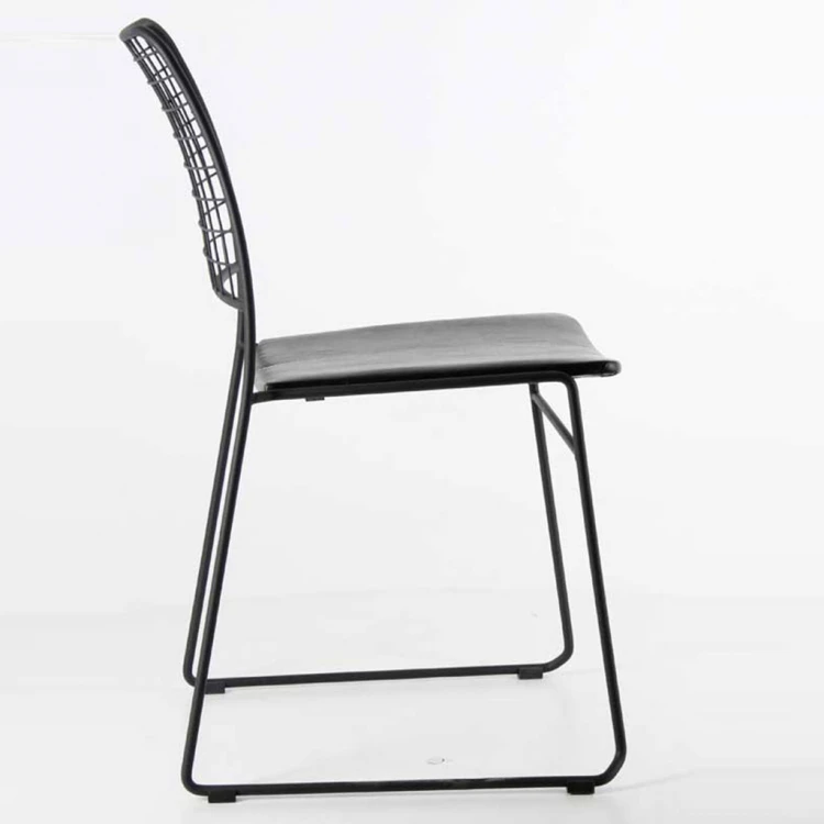 Gordon Stackable Metal Chair Black