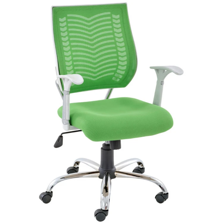 White Study and Computer Chair Green