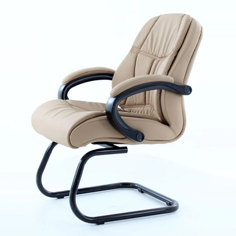 Manager Black Painted U-Legged Waiting and Guest Chair Cream