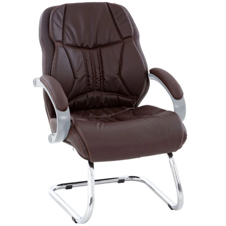 Manager Chrome U Grey Plastic Armrest Leg Waiting and Guest Chair