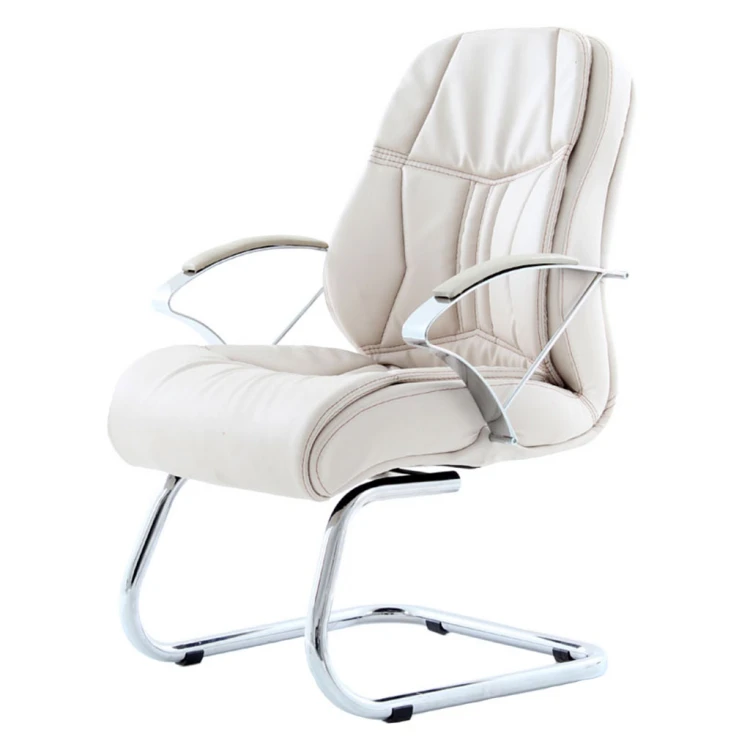 Manager Chrome U-Legged Waiting and Guest Chair Cream