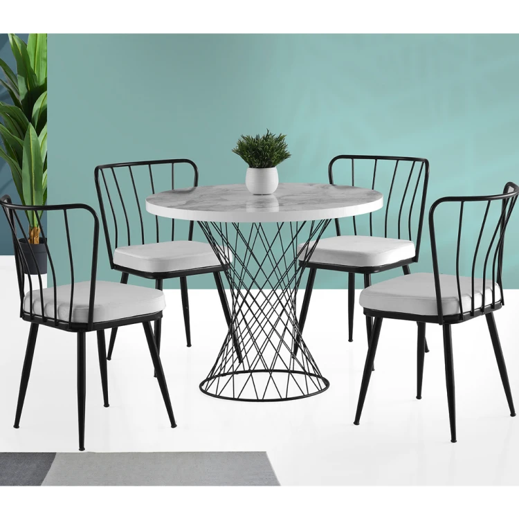 Memphis Table and Chair Set 4+1