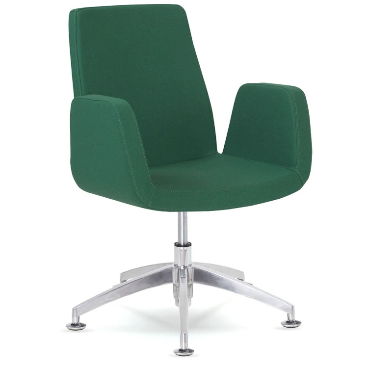 Yaris Aluminum Star-Legged Guest Waiting Chair Green