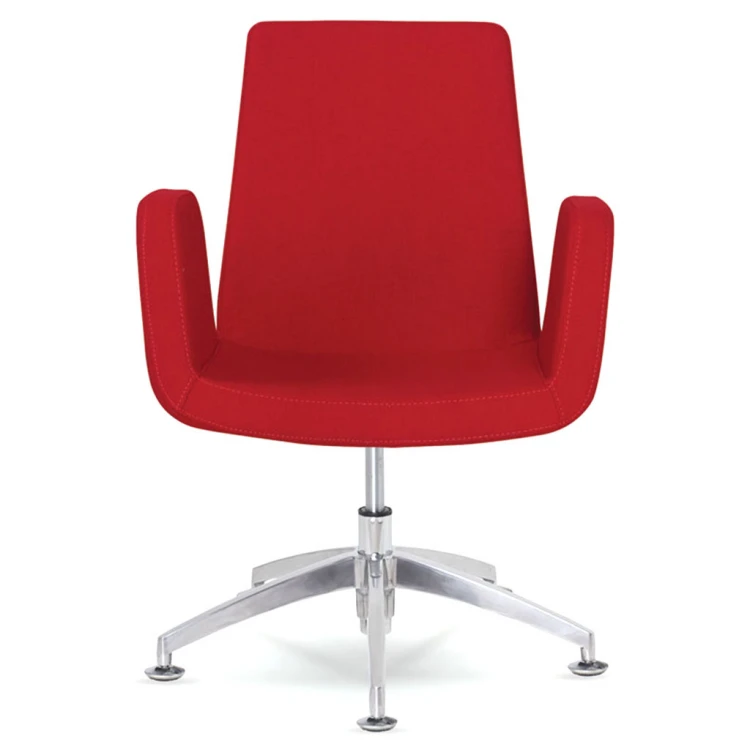 Yaris Aluminum Star-Legged Guest Waiting Chair Red