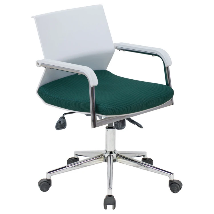 Didvani Chrome Leg Working Chair White Plastic