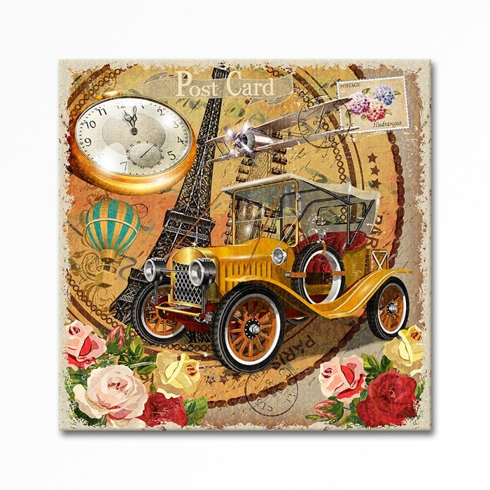 Embossed Paris Painting