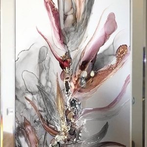 Mirrored Painting SILVER PINK LISA