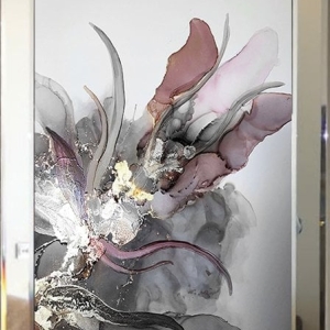 Mirrored Painting SILVER PINK LISA