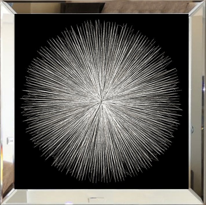 Mirrored Table, Silver Light