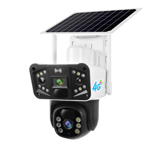 4 MP 2 Camera Solar PTZ 4G SIM Card Camera Mobile Control AV-S426