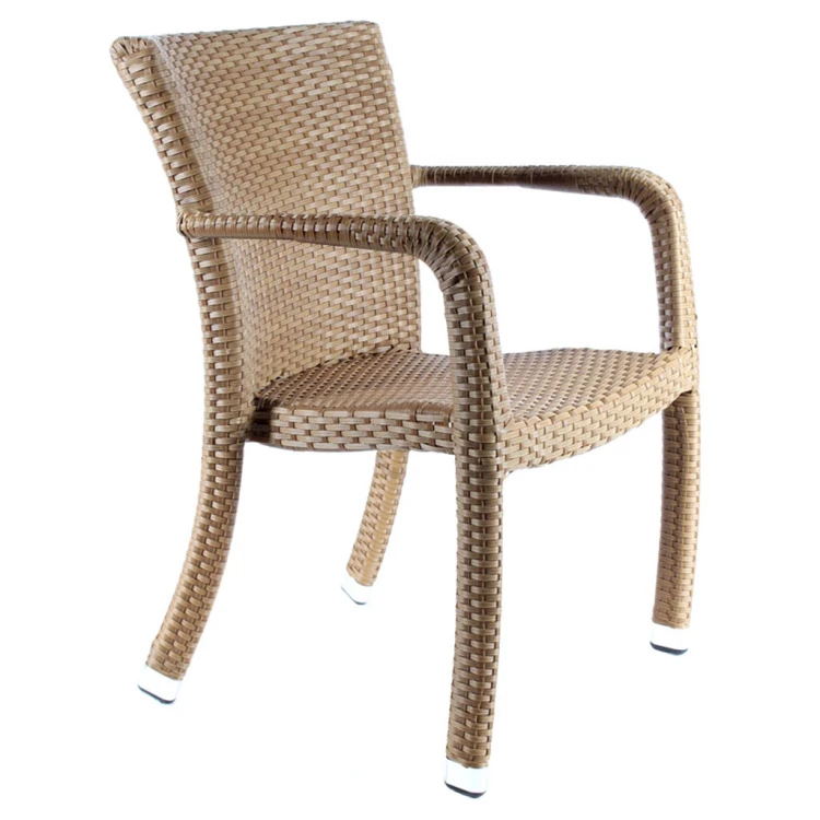 Kartepe arm rattan chair straw