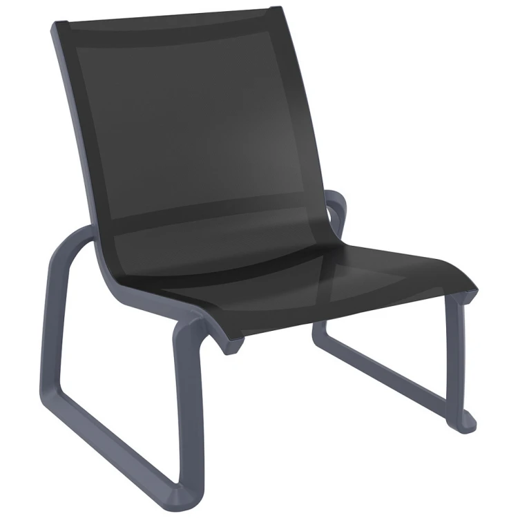 Skay Armless Rattan Chair Anthracite