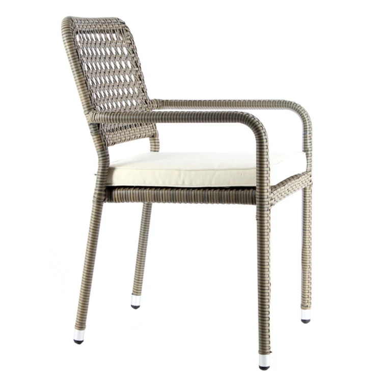 Kuala Cushioned Rattan Chair A. Coffee