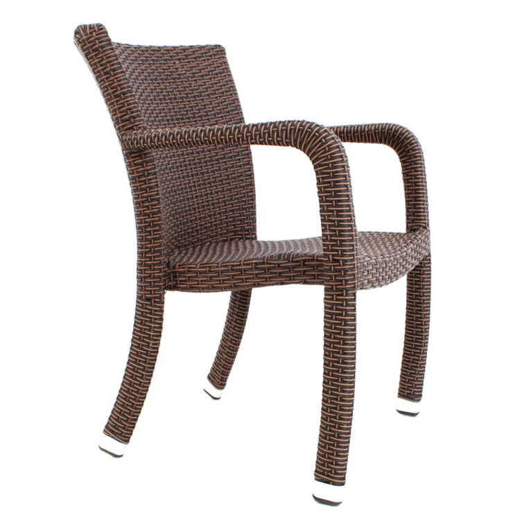 Kartepe arm rattan chair coffee