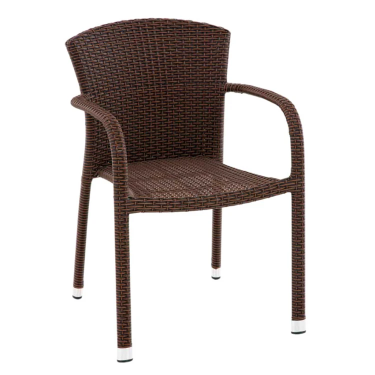 Doruk Campaign rattan chair coffee