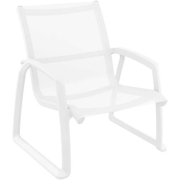 Skay Rattan Chair with Arms White