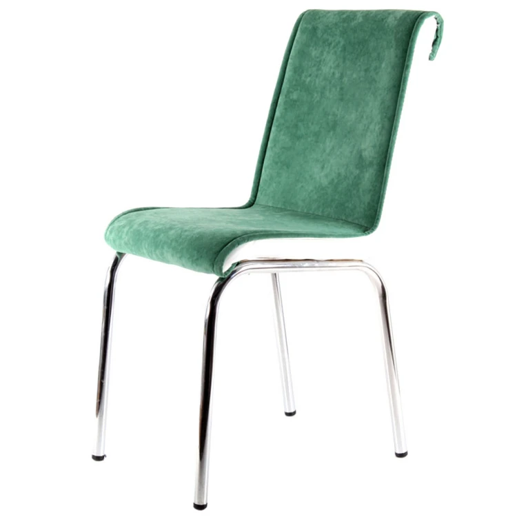 St Home Metal Chair Green Fabric