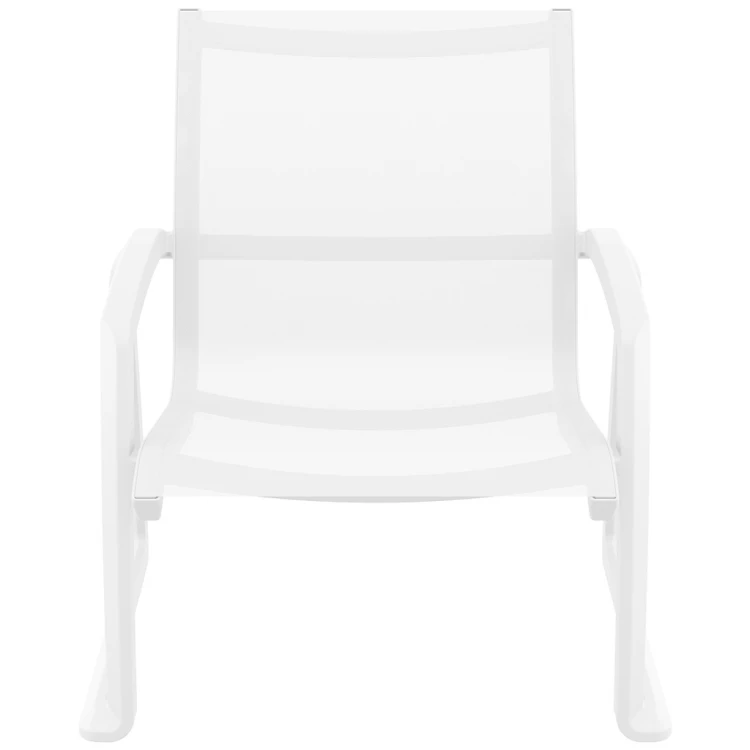 Skay Rattan Chair with Arms White - Image 3