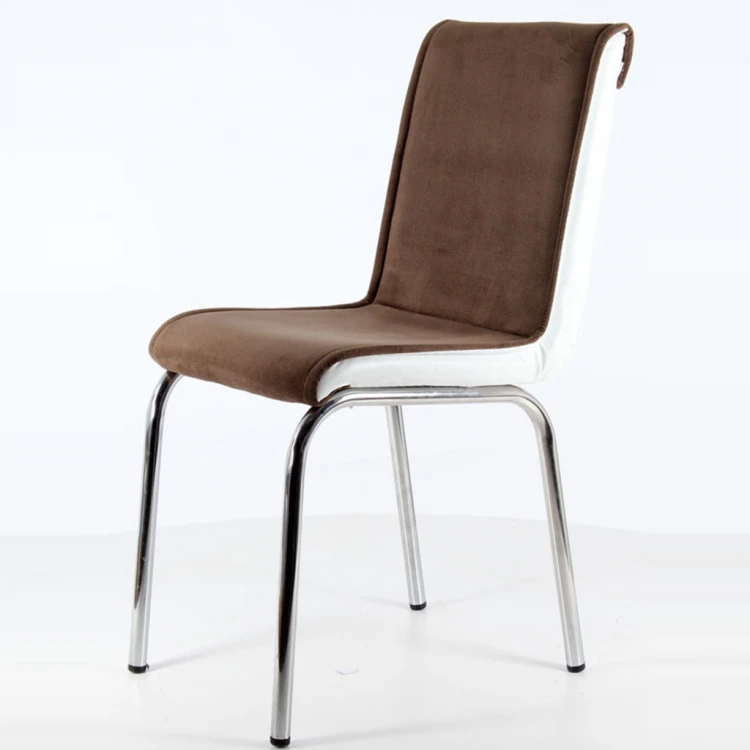 St Home Metal Chair Brown Fabric