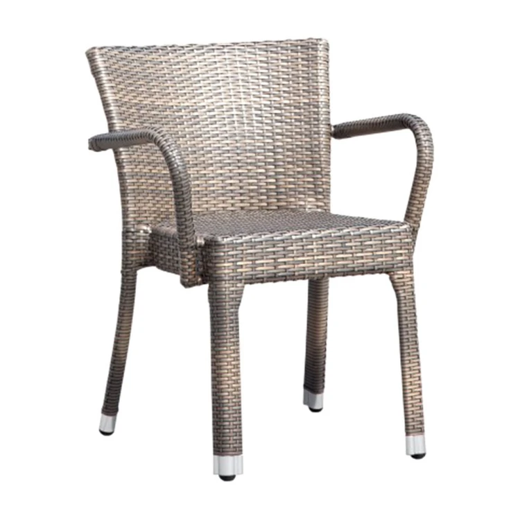 Rattan Chair with Mint Arms