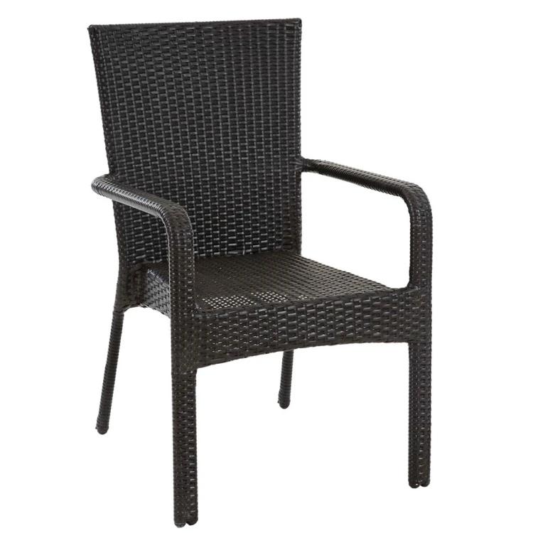 Live Synthetic rattan chair with armrest black