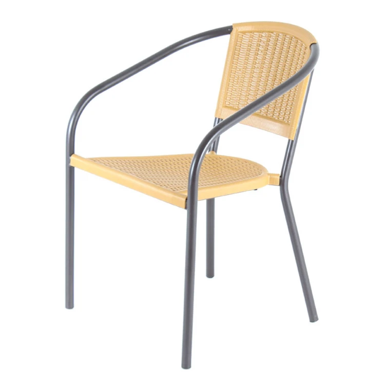Behamo PP Metal Pipe Leg Chair Teak
