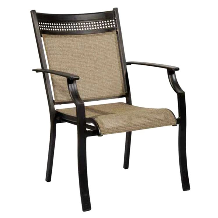 Aluminium textile upholstered chair