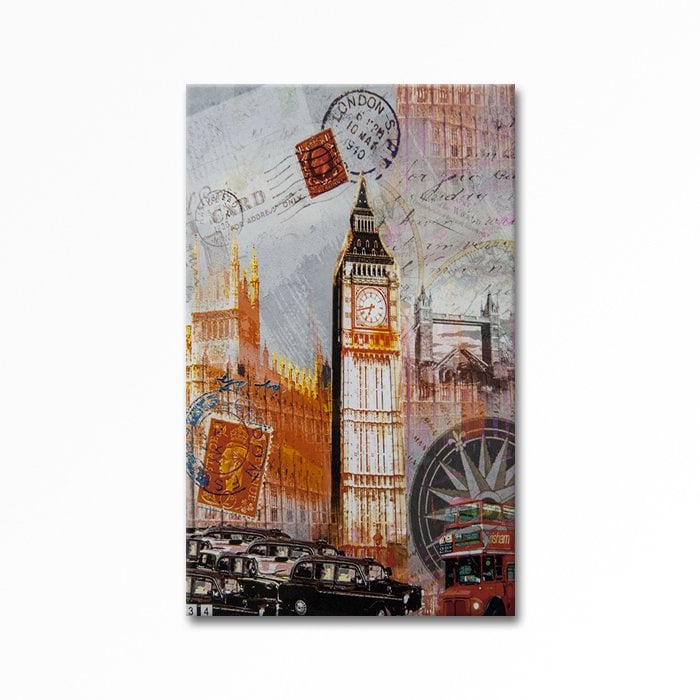 Embossed Clock Tower Painting