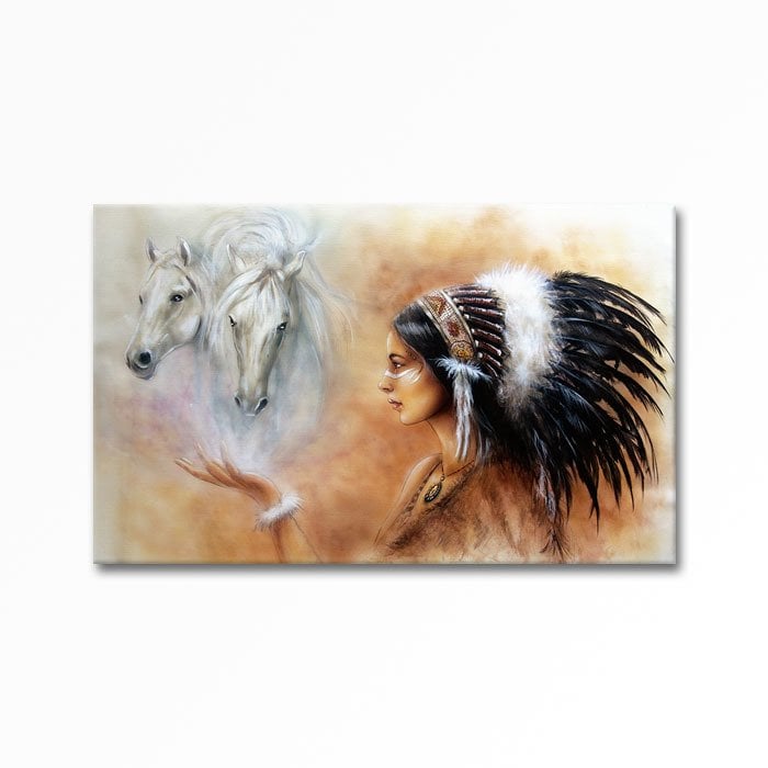 Relief Crowned Woman Painting