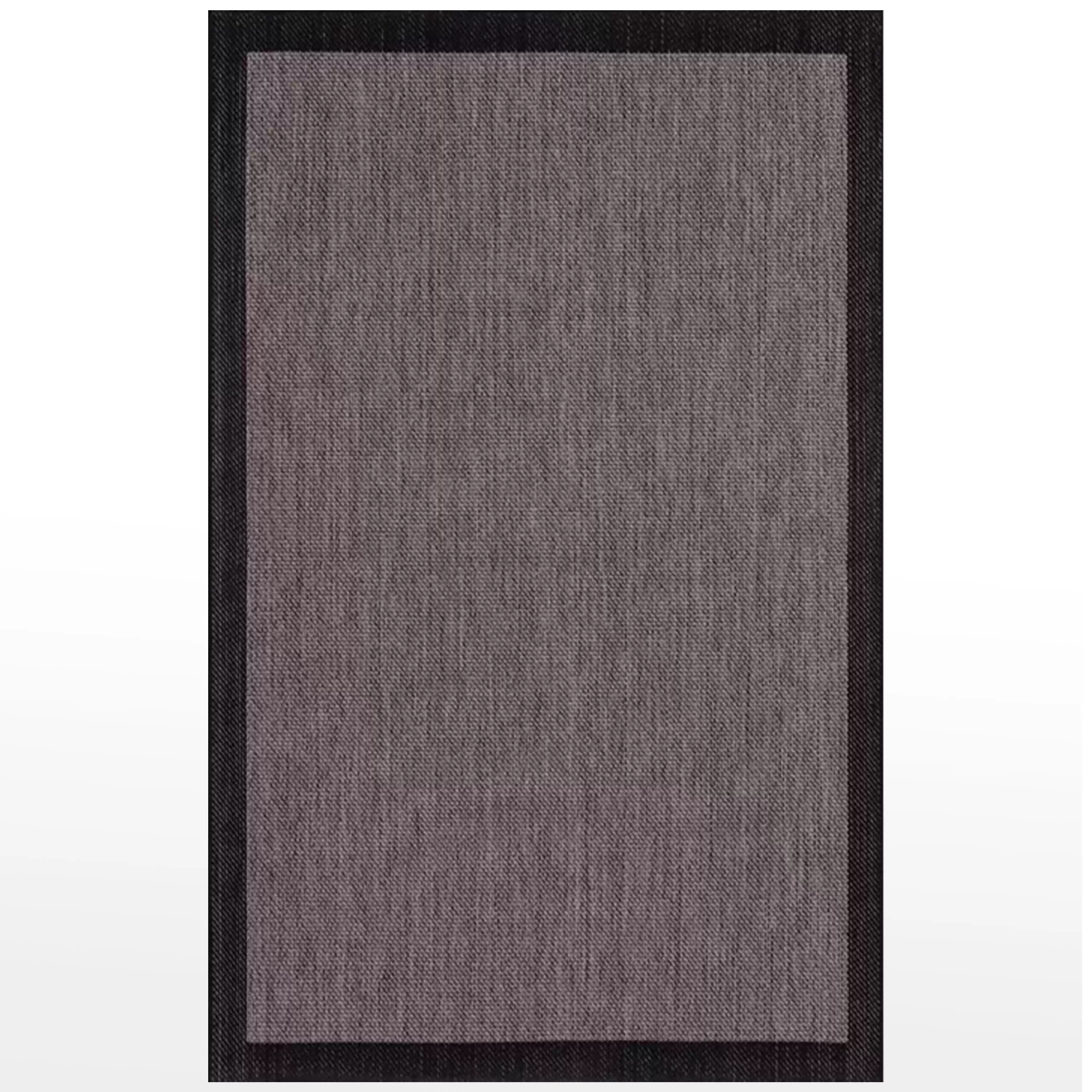S-9715 Jute Sisal Gray Black Decorative Carpet
