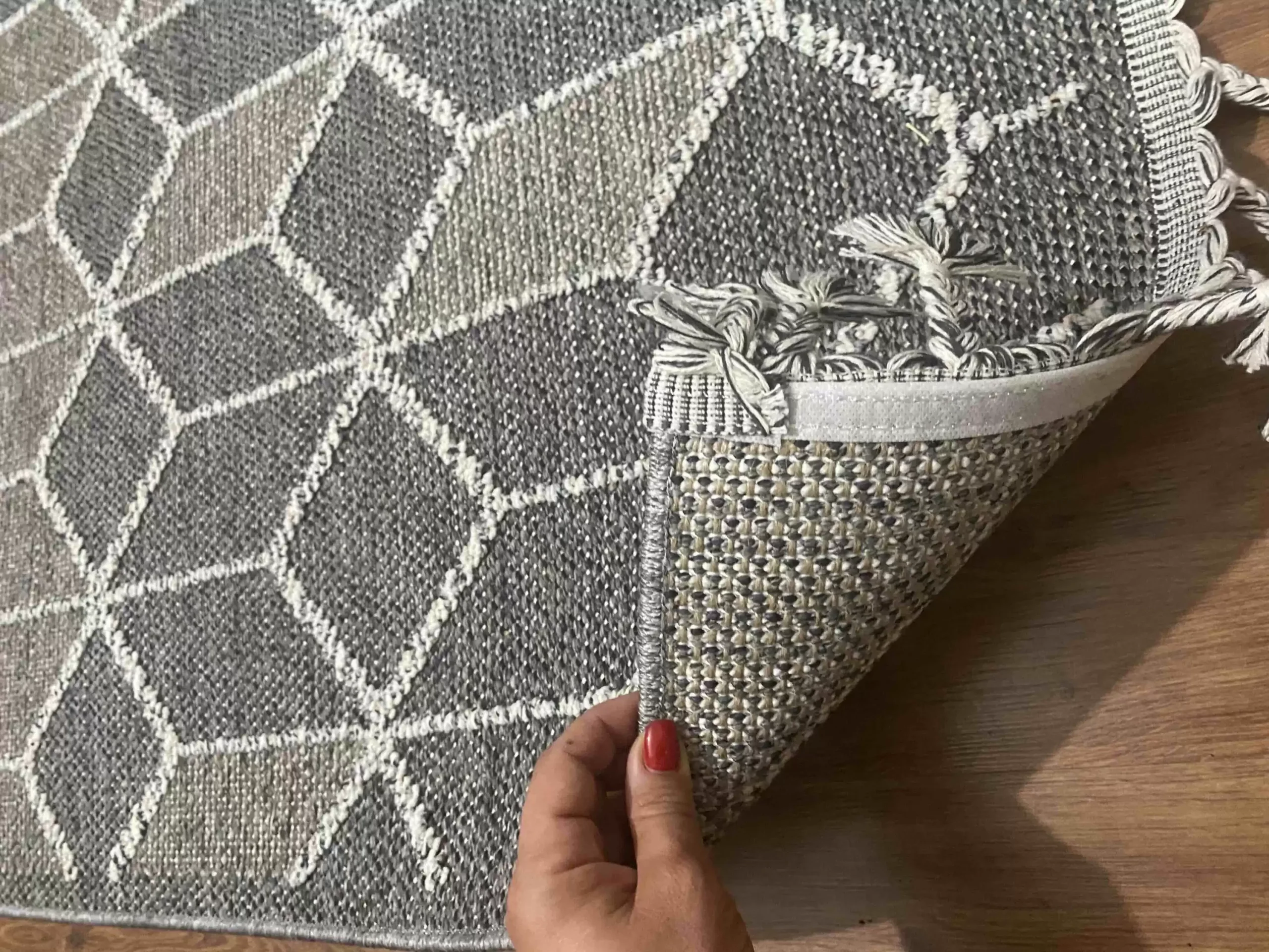 Eko Soho SH03 Gray Wicker Woven Scandinavian Rug - Image 10