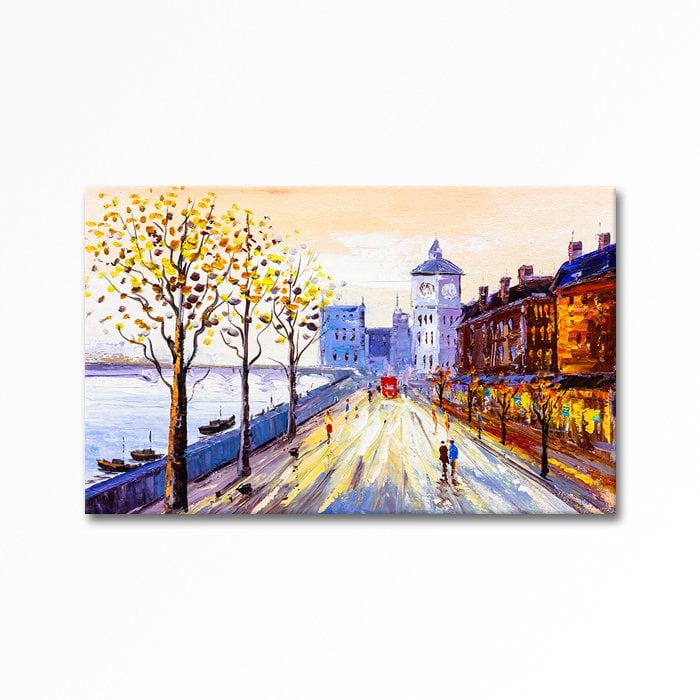 Embossed Clock Tower Painting