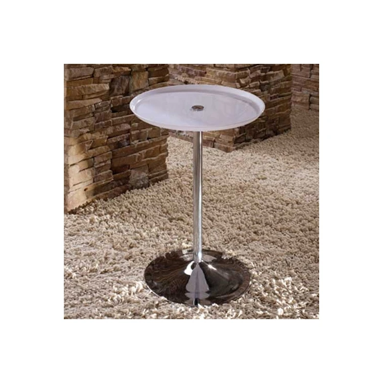 Finike Round Plexiglass Side Table - Image 2