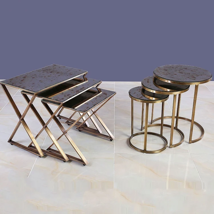 Albino Stainless Nesting Table