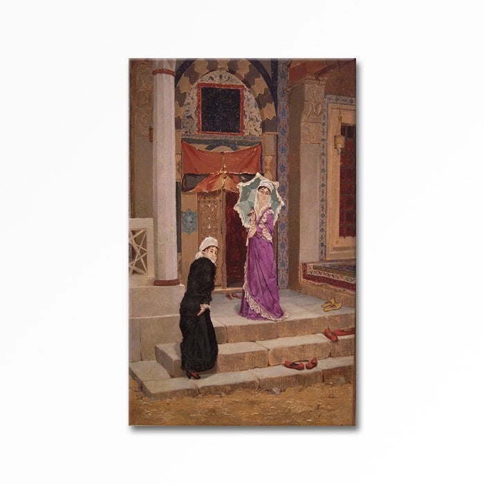 Embossed Veiled Women Painting