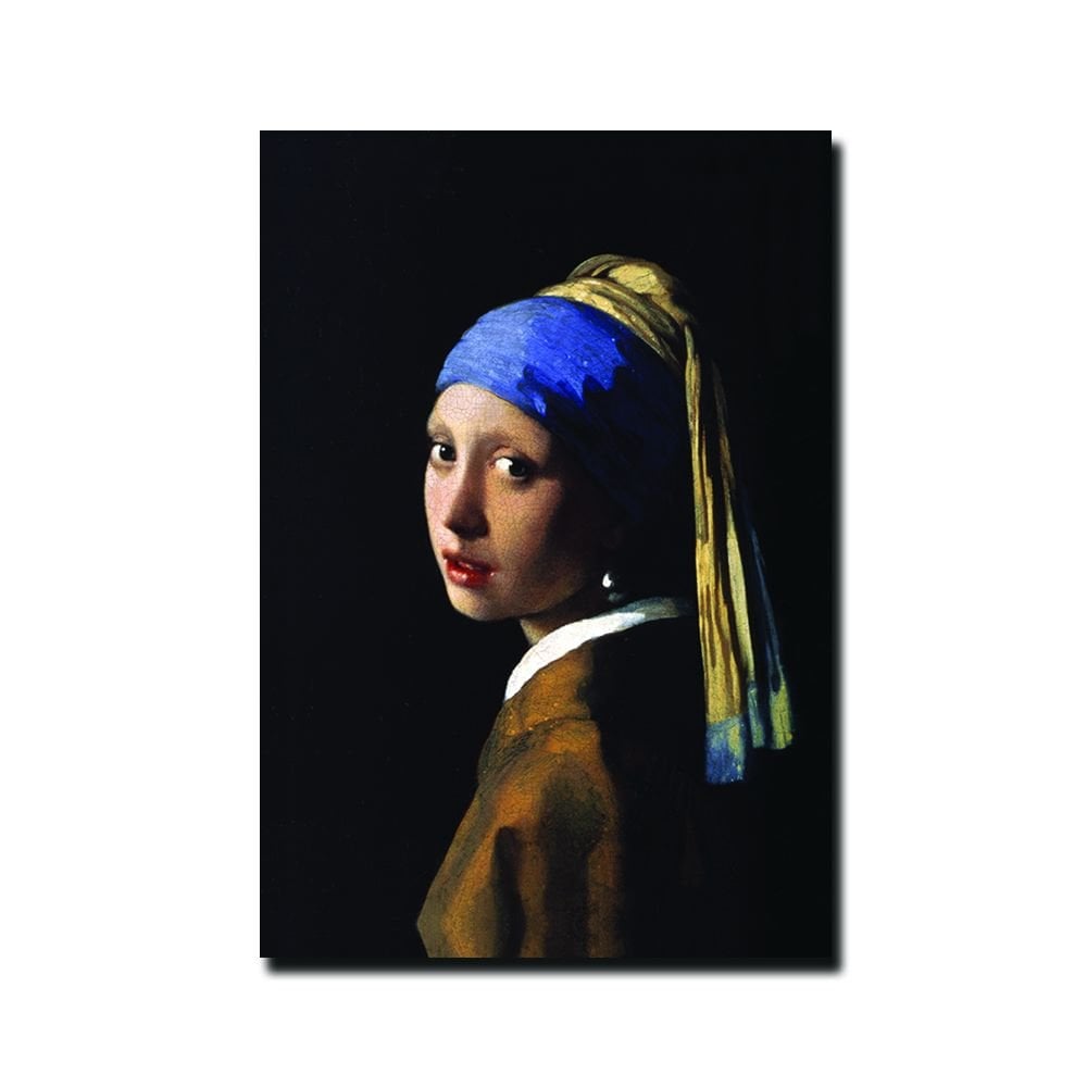 Embossed Girl with Pearl Earring Painting