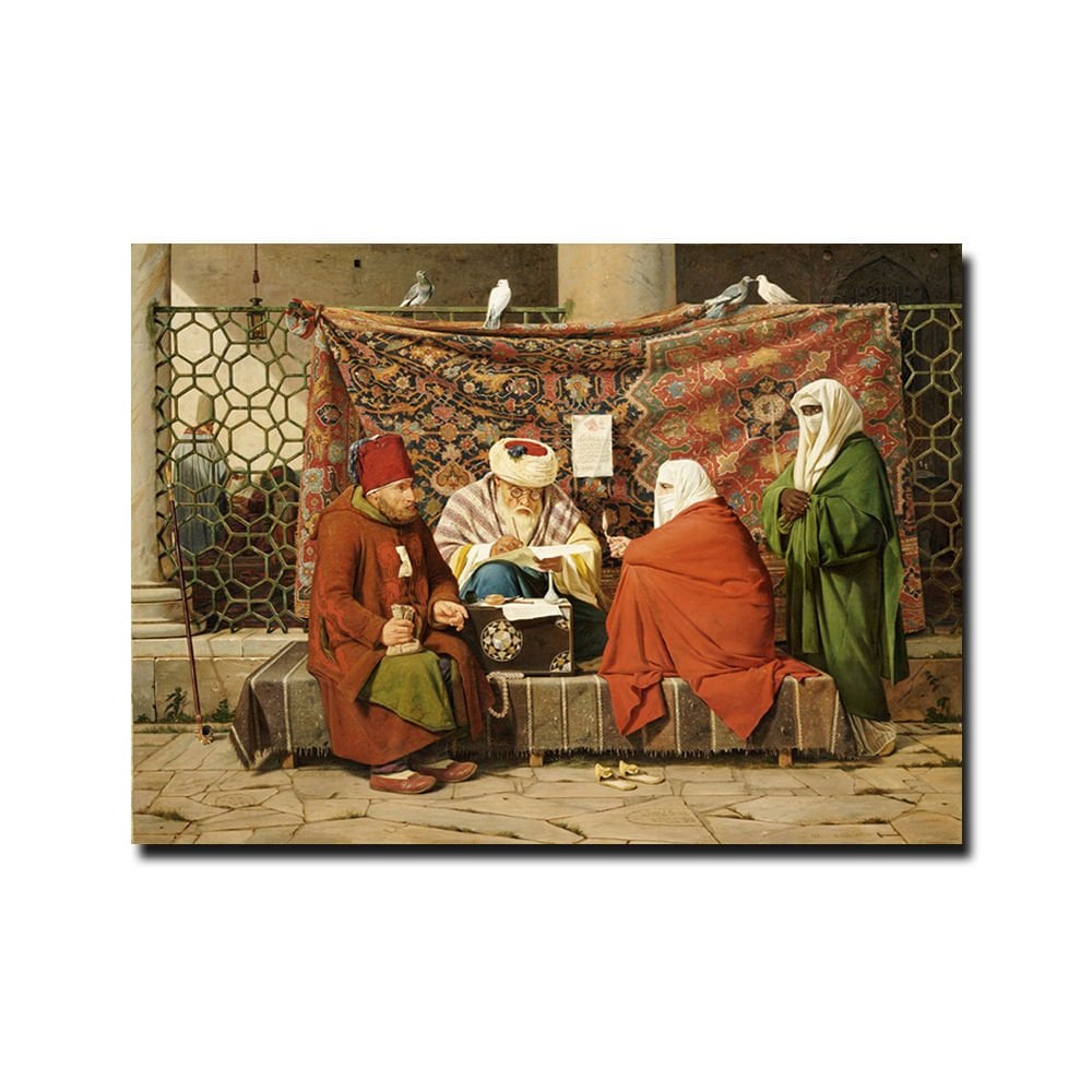 Embossed Ottoman Carpet Makers Painting