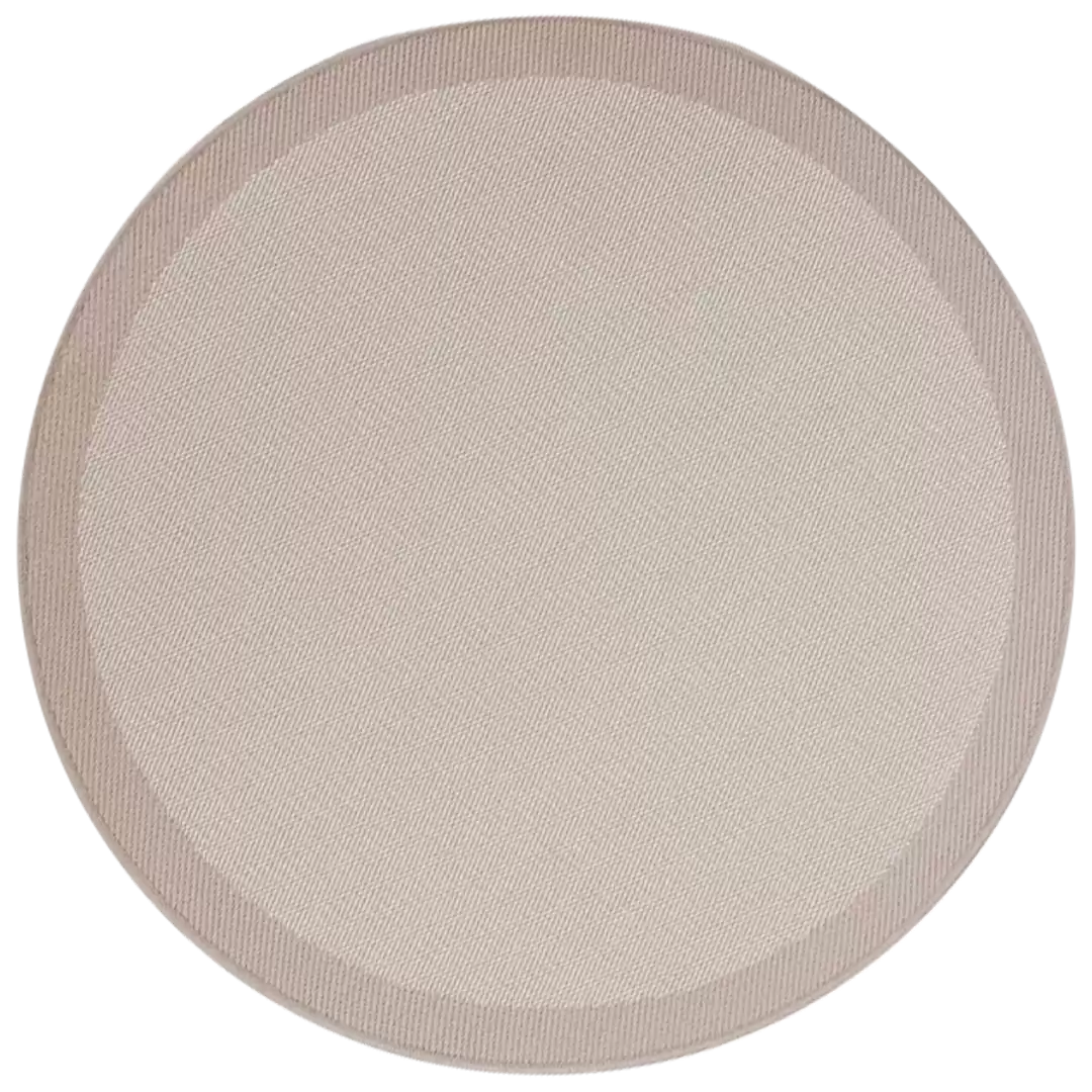 S-9327 Jute Sisal Cream Beige Decorative Round Carpet