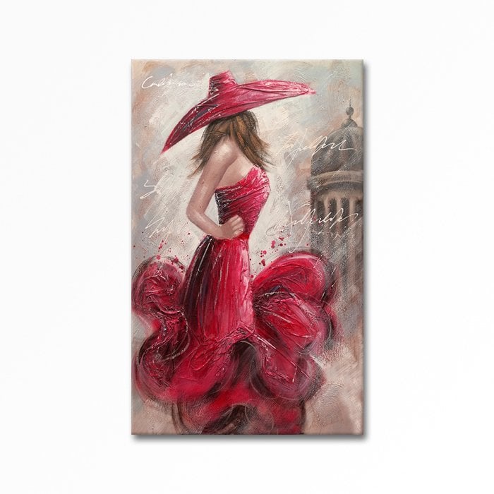 Relief Painting Woman Turning Back