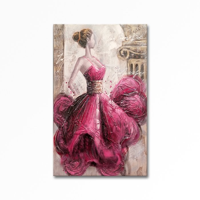 Relief Painting Frontward Facing Woman