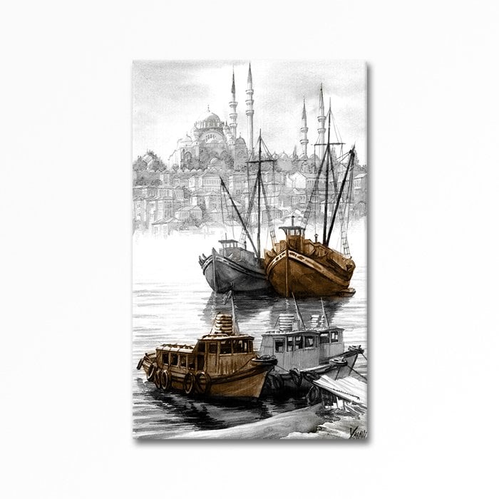 Relief Painting Sunken Ships