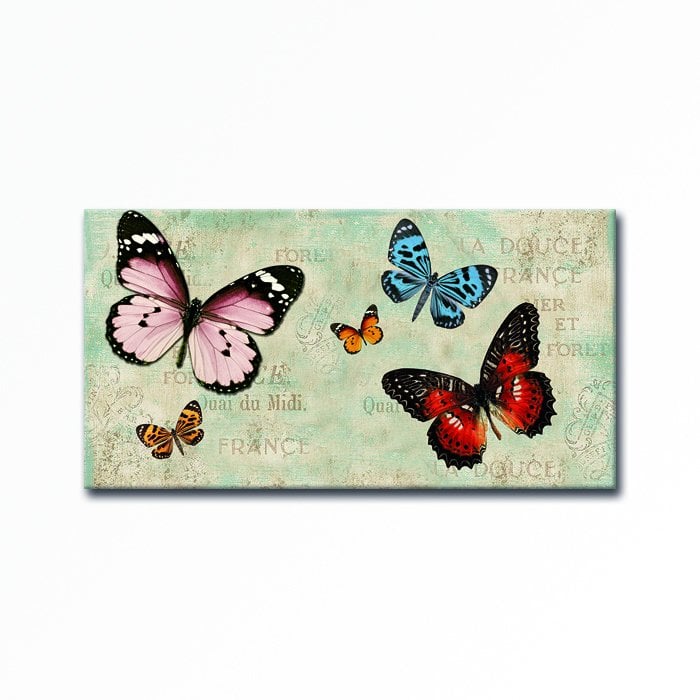 Relief Painting Colorful Butterflies
