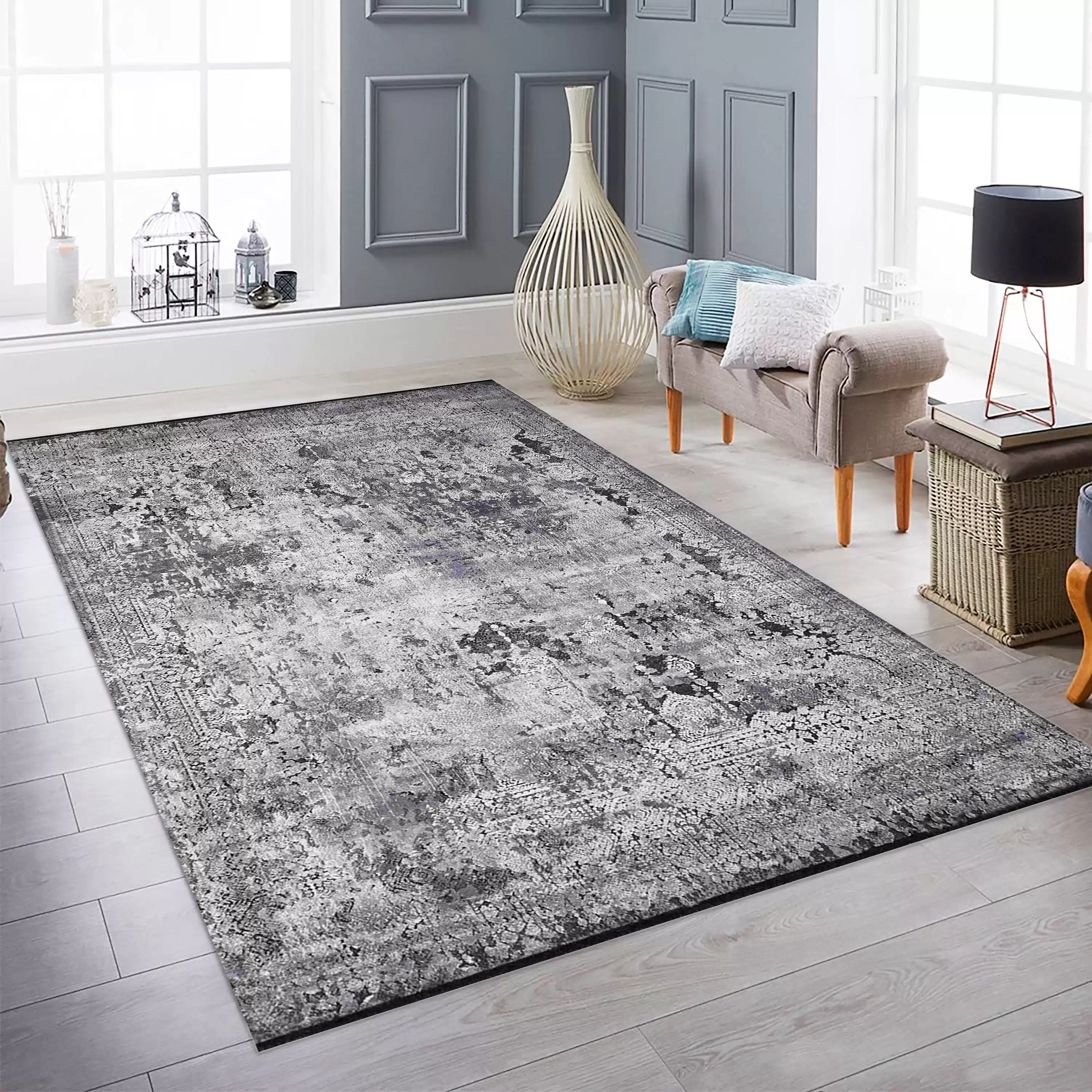 Royal Nero NO00A Viscose Acrylic Living Room Carpet - Image 2