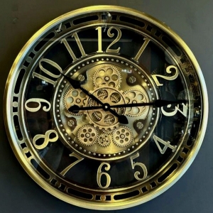 WALL CLOCK WITH GEAR, DIAMETER: 55 cm