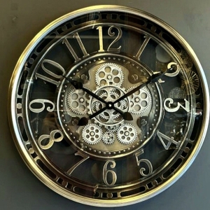 WALL CLOCK WITH GEAR, DIAMETER: 55 cm