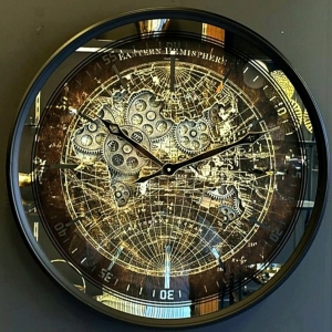 WALL CLOCK WITH GEAR, DIAMETER: 60 cm