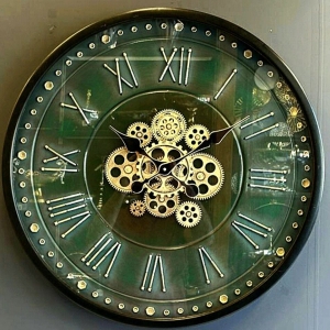 WALL CLOCK WITH GEAR, DIAMETER: 66 cm