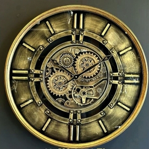 WALL CLOCK WITH GEAR, DIAMETER: 60 cm