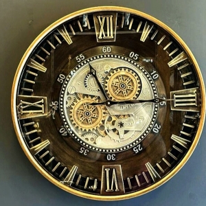 WALL CLOCK WITH GEAR, DIAMETER: 60 cm