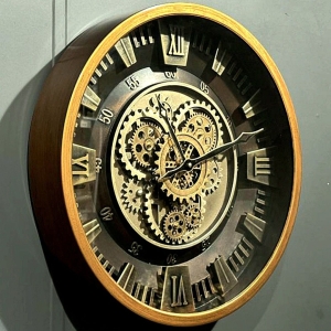 WALL CLOCK WITH GEAR, DIAMETER: 46 cm